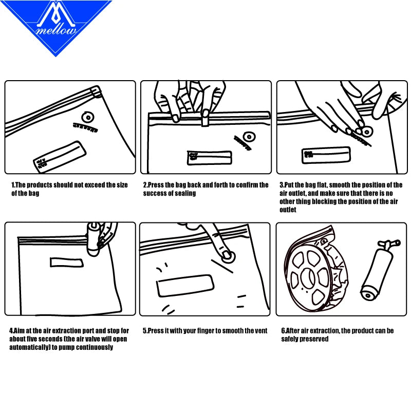 Manual Filament Vacuum Bags with pump