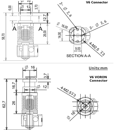 Red Lizard k1 High Preformance Hotend